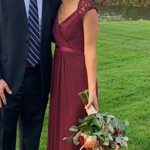 David’s Bridal Wine Dress